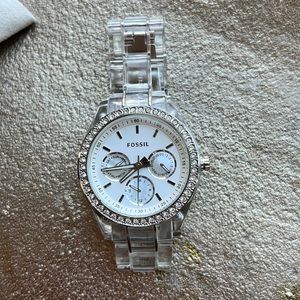 Clear fossil watch